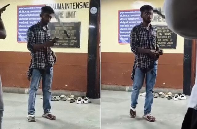 Kafasına saplanan satırla yürüyerek hastaneye gitti