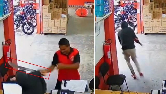 Kan donduran anlar kamerada! Kasayı boşaltan hırsıza hayatının şokunu yaşattı