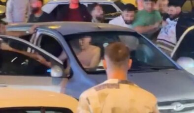 Karabük’te araçtaki 2 kişiyi hiç acımadan darbettiler