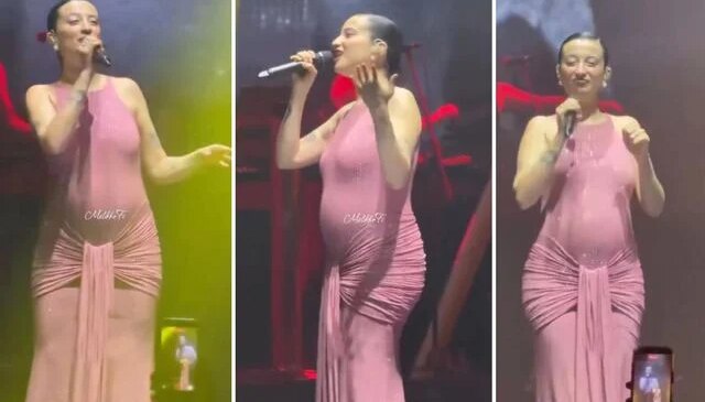 Karnı burnunda sahneye çıkan Melike Şahin, performansıyla tepki çekti