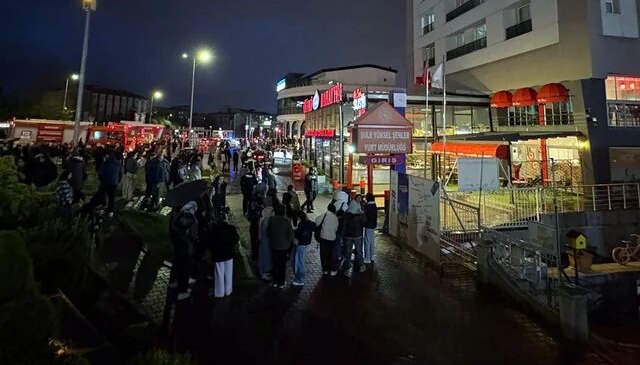 Kayseri’de kız öğrenci yurdunda yangın büyümeden söndürüldü