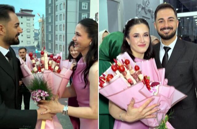 Kebapçı damattan sıra dışı sürpriz! Buketi gören dönüp bir daha baktı