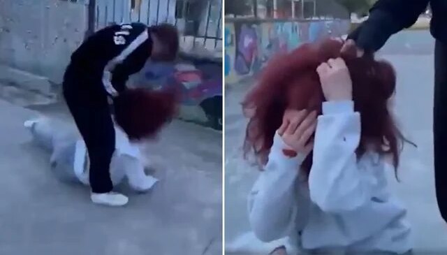 Kız öğrenciyi okul bahçesinde darp ettiler: Kafasını defalarca yere vurdu, “yoruldum” deyip dinlendi
