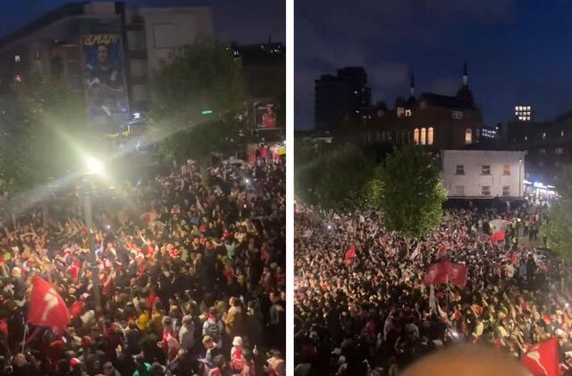 Maç bitince binlerce taraftar sokaklara döküldü