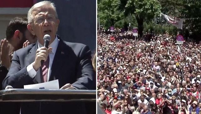 Mansur Yavaş’ın zor anları! Atılan slogan nedeniyle konuşamadı