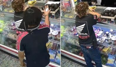 Markette akılalmaz olay! Saçlarını kıskanıp ateşe verdi