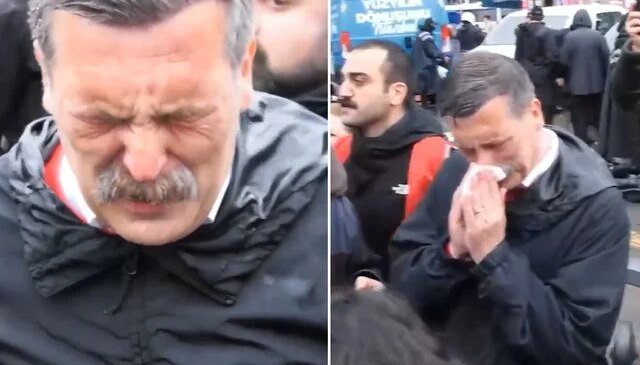 Mecidiyeköy’de büyük arbede! Erkan Baş da biber gazına maruz kaldı