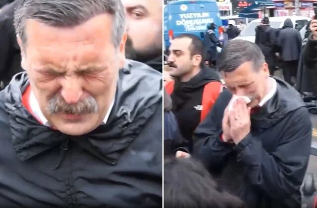 Mecidiyeköy’de büyük arbede! Erkan Baş da biber gazına maruz kaldı