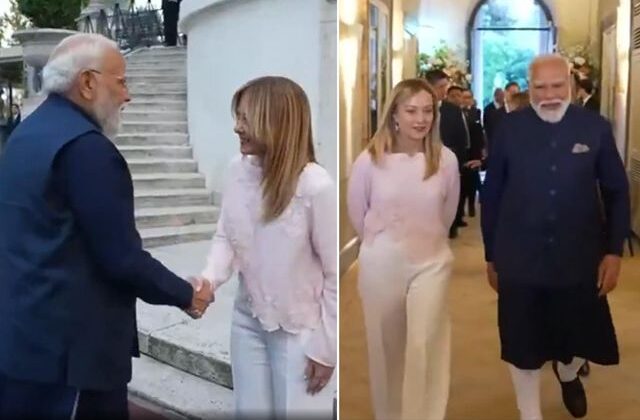 Meloni’nin Modi’yi karşıladığı kıyafet gündem oldu: Evinin bahçesinde gibi