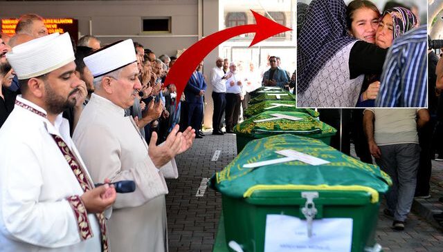Mersin’de katledilen 5 kişi toprağa verildi! Gözyaşları sel oldu