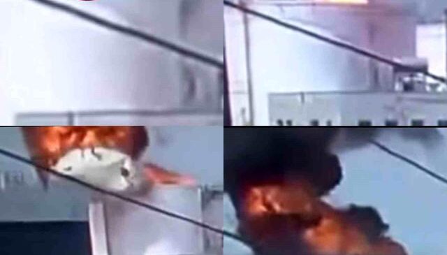 Mersin’de bir işçinin hayatını kaybettiği patlama anı kamerada