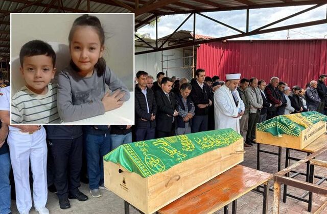 Ölen iki kardeş gözyaşlarıyla toprağa verildi! Anne ve baba cenazeye katılamadı