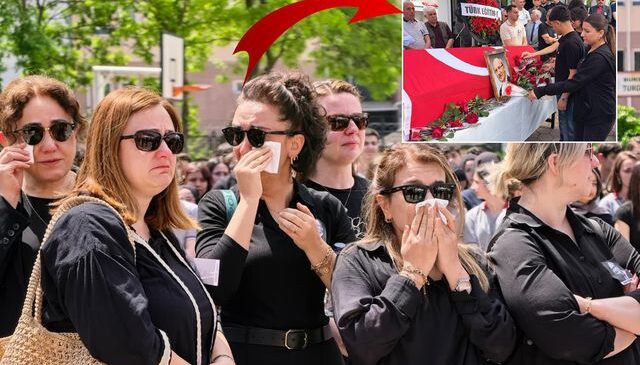 Okul bahçesinde acı veda! Öğrenciler de öğretmenler de gözyaşlarına boğuldu
