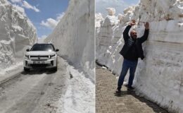 Mayıs ayının ortasında kış manzarası! Kar kalınlığı tam 7 metre