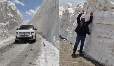 Mayıs ayının ortasında kış manzarası! Kar kalınlığı tam 7 metre