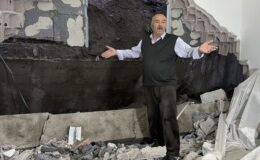 Nevşehir’de istinat duvarı çöktü! 10 daire tahliye edildi