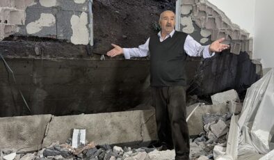 Nevşehir’de istinat duvarı çöktü! 10 daire tahliye edildi