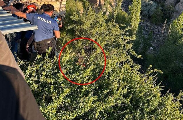 Nevşehir’de babasından kaçan zihinsel engelli şahıs deredeki ağaçta asılı kaldı