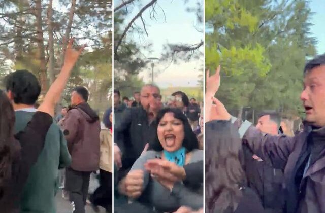 ODTÜ’den yeni görüntü! Genç kız bozkurt işareti yaptı, ortalık karıştı: Kırarım o elini