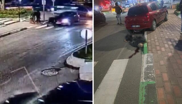 Otomobilin yayaya çarpma anı güvenlik kamerasında: 1 ölü