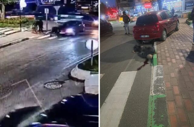Otomobilin yayaya çarpma anı güvenlik kamerasında: 1 ölü