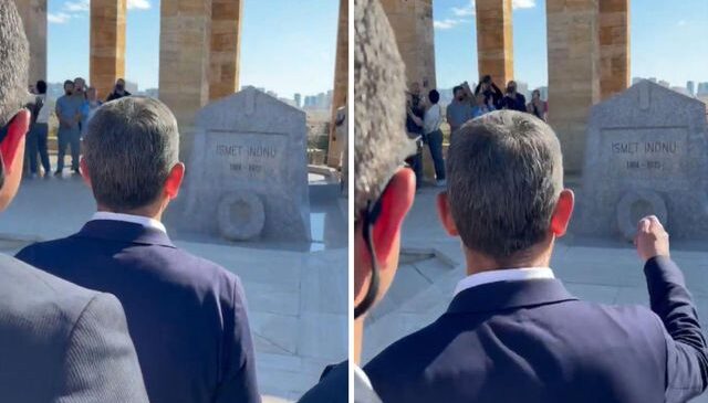 Özgür Özel’den, İsmet İnönü’nün kabri önünde olay sözler: Namussuzlardan çok daha cesur olacağız