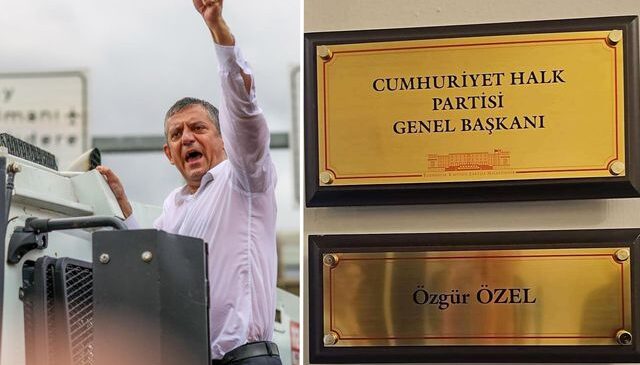 Özgür Özel’in TBMM’deki odasına “CHP Genel Başkanı” tabelası asıldı