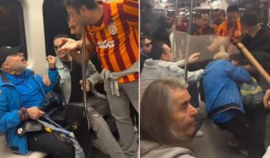 Şampiyonluk kutlamasında skandal! Metroda yaşlı adama saldırdılar