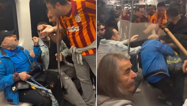 Şampiyonluk kutlamasında skandal! Metroda yaşlı adama saldırdılar