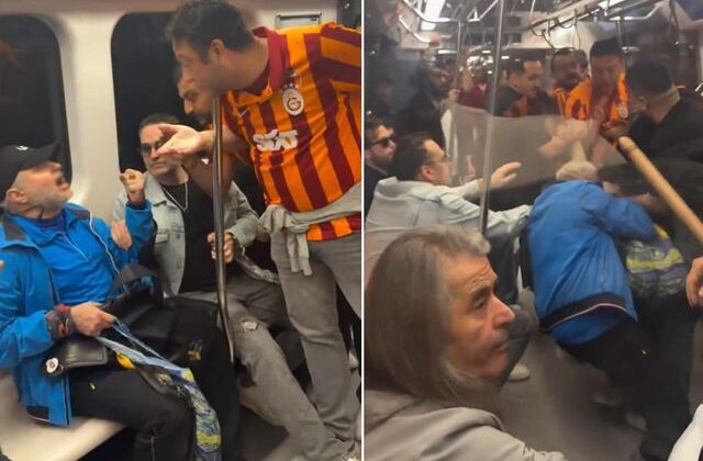 Şampiyonluk kutlamasında skandal! Metroda yaşlı adama saldırdılar