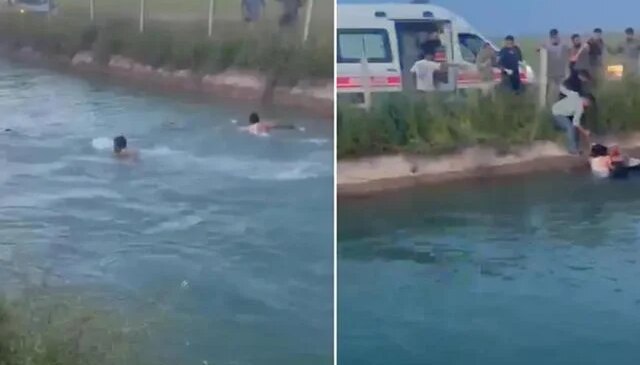 Şanlıurfa’da otomobil sulama kanalına devrildi: 2 kadını vatandaşlar kurtardı