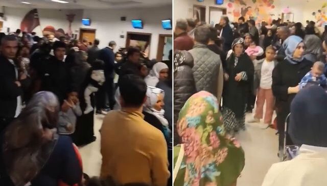 Şanlıurfa’da bir hastanenin çocuk polikliniğindeki yoğunluk dikkat çekti
