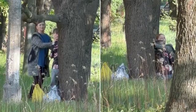 Savaş sürerken yürek burkan görüntü