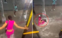 Selin vurduğu ABD’de kabus anları! Otobüsten inerken akıntıya kapıldı