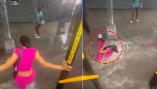 Selin vurduğu ABD’de kabus anları! Otobüsten inerken akıntıya kapıldı