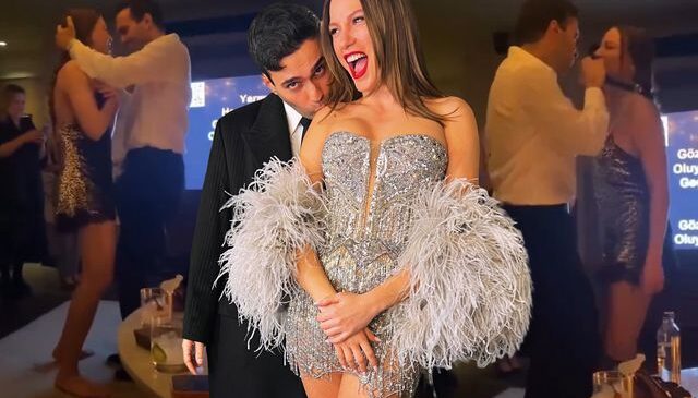 Serenay Sarıkaya ve Mert Demir aşk dolu danslarıyla romantizmin dibine vurdu