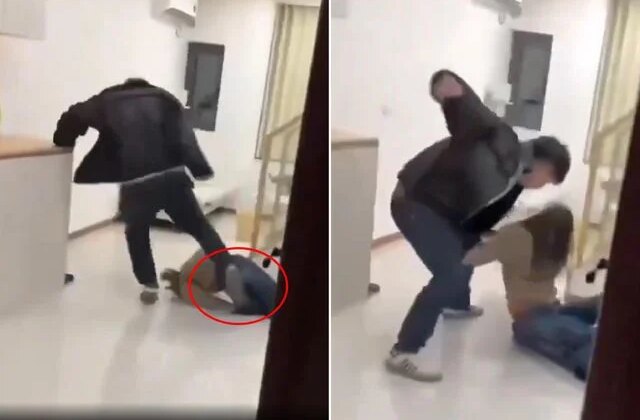 Skandal görüntü! Tüm birikimini hiç eden eşini böyle darbetti