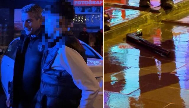 Sokakta tüfekle dolaşan çocuk, kovalamaca sonucu yakalandı