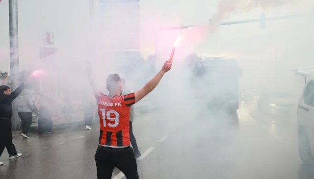 Süper Lig’e yükselen Çorum FK, kentte coşkuyla karşılandı
