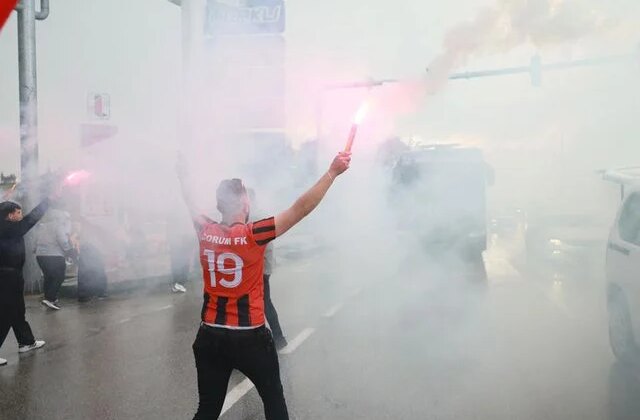 Süper Lig’e yükselen Çorum FK, kentte coşkuyla karşılandı