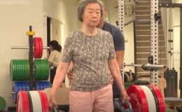 Tayvanlı nineler spor salonunda antrenman yapıyor