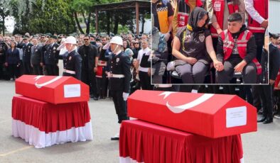 Şehit polisler son yolculuğuna uğurlandı! Cenazede kahreden detay