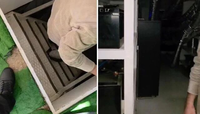 Tepebaşı operasyonunda gözaltına alınan şüphelinin bahçesine gömülü gizli oda bulundu