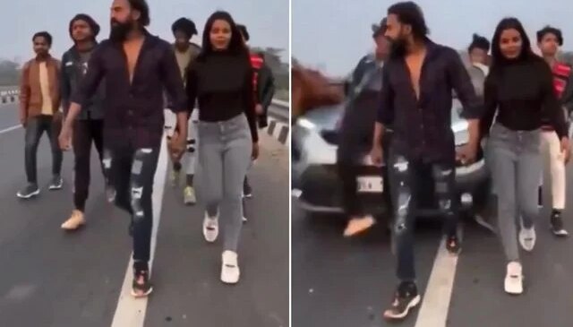 TikTok sevdası kaza yaptırdı! Kalabalık gruba otomobil çarptı