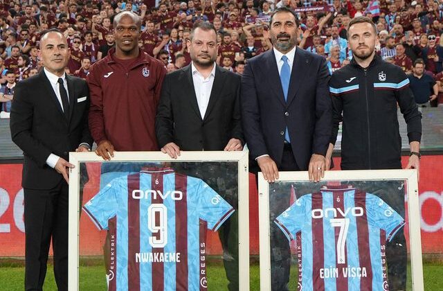 Trabzonspor’da Nwakaeme ve Edin Visca’ya veda edildi