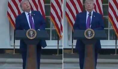 Trump’ın korku dolu anları! Kuşu dron sanınca büyük panik yaşadı