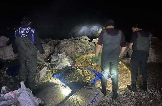 Tuşba’da kaçak avlanan 1 ton ölü, 200 kilo canlı inci kefali ele geçirildi