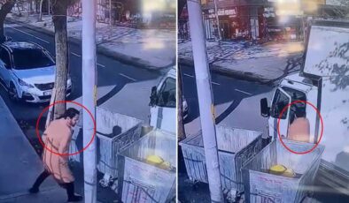 Yaptığı rezilliği kimse görmüyor sandı ama kamera kayıttaydı