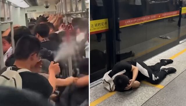 Metroda yolcuların üzerine biber gazı sıkan adam dehşet saçtı