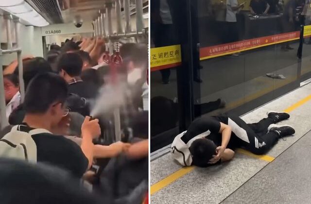 Metroda yolcuların üzerine biber gazı sıkan adam dehşet saçtı